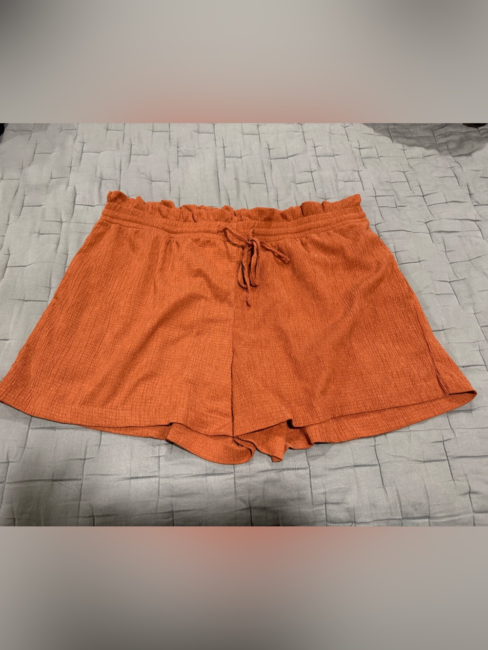 Women's Rust Drawstring Lounge Shorts